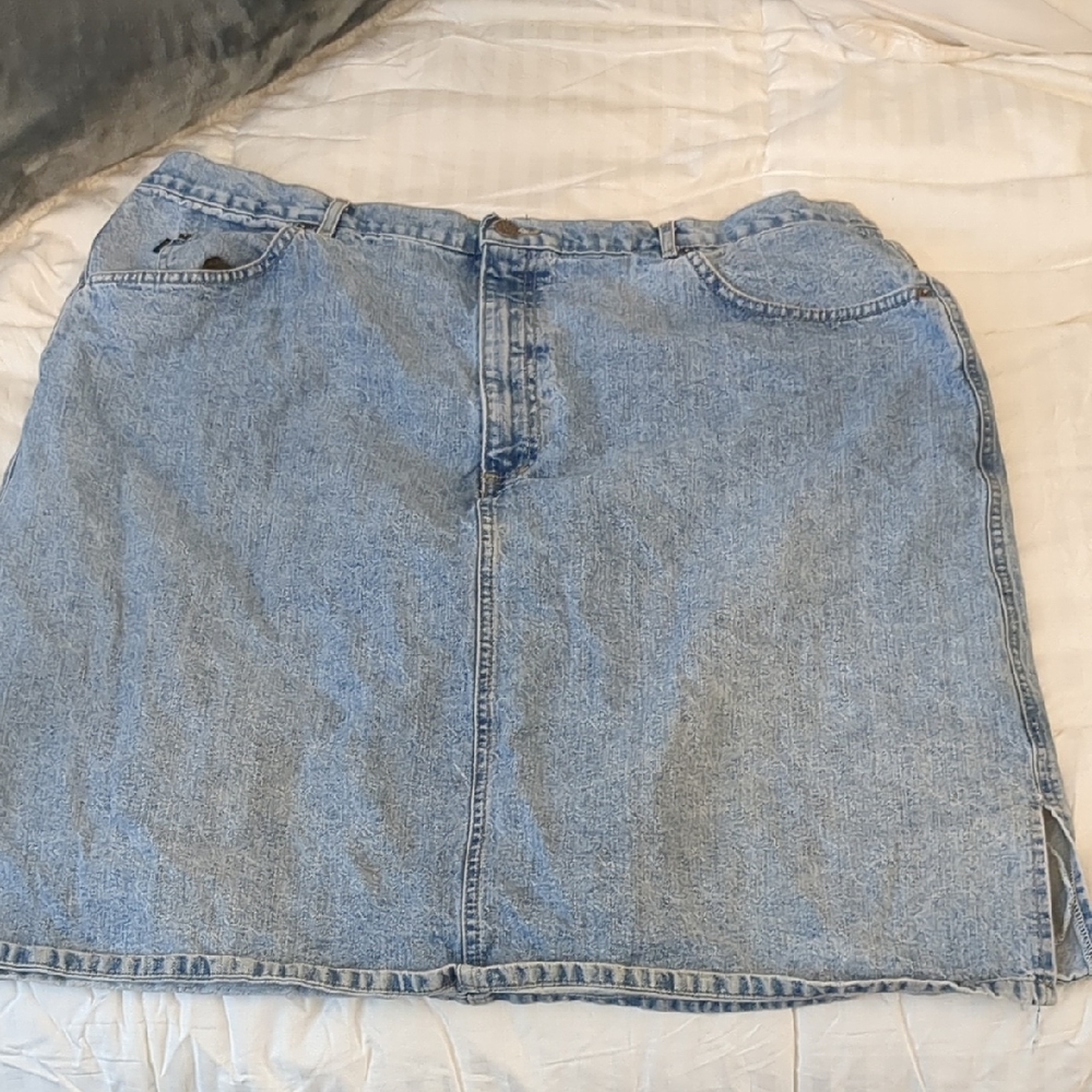 Blue A-Line Mini Skirt Casual